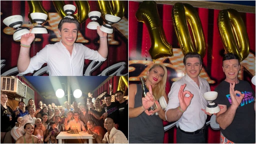 Malabarista de diábolo del Circo Tihany rompe Récord Guinness en El Salvador