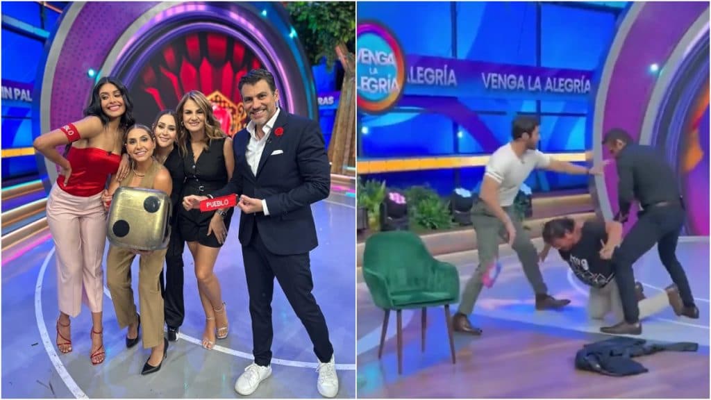 Pelea se sale de control en un programa en vivo en México