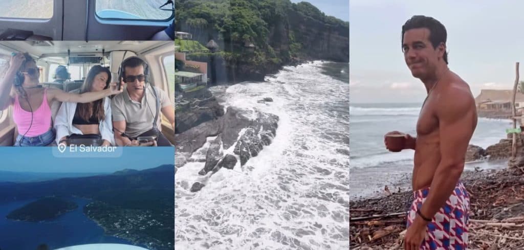 Mario Casas y su familia siguen disfrutando de El Salvador con un viaje por las alturas