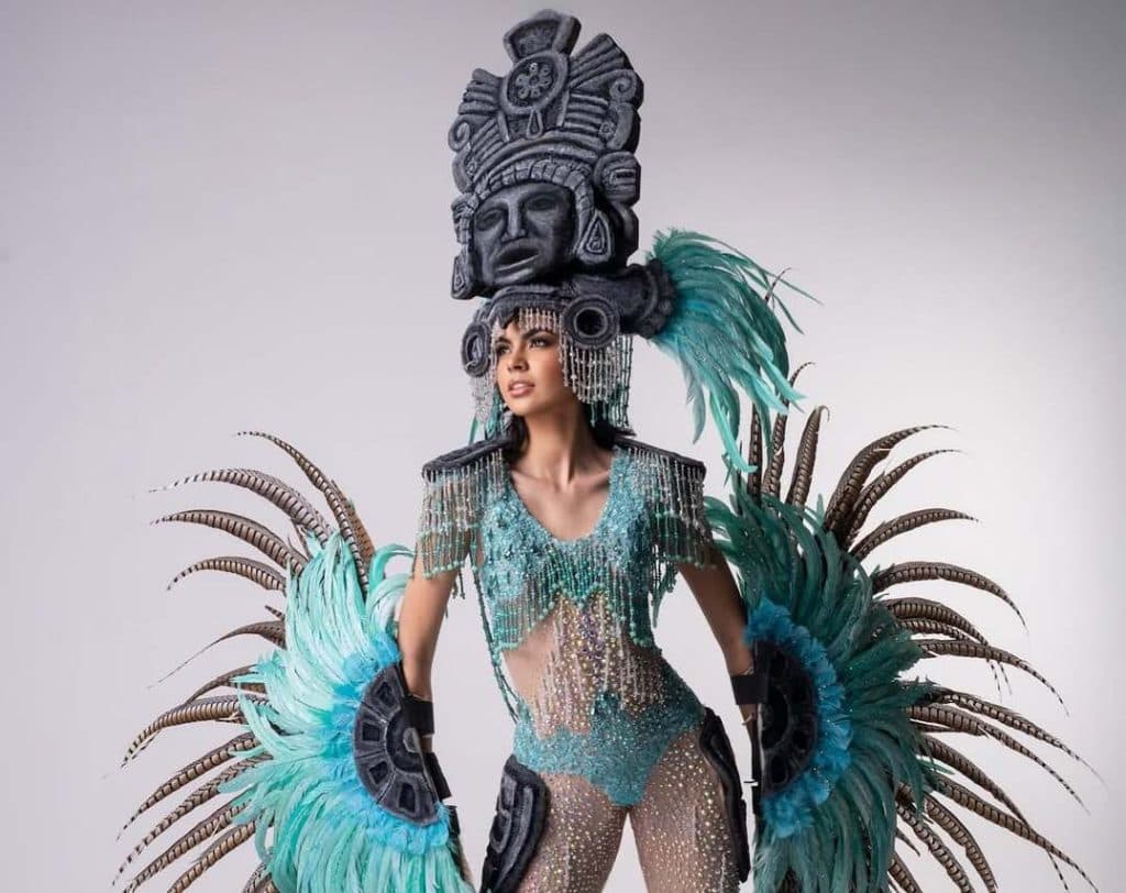 Lucianne Herrera deslumbra en competencia de traje nacional en Miss Grand International