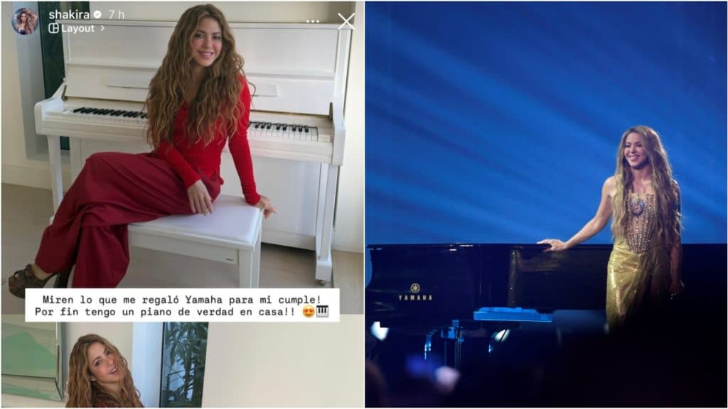 Shakira recibió un piano real de cumpleaños y este ya es parte de su casa