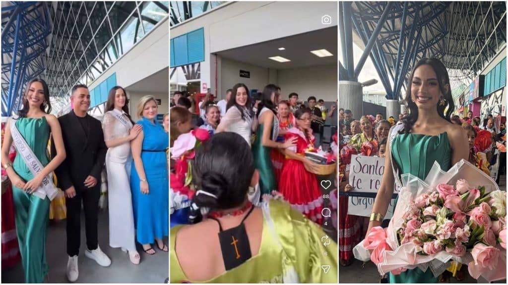 Con alegría, música y mucho color: así fue recibida Fátima Bosch en El Salvador