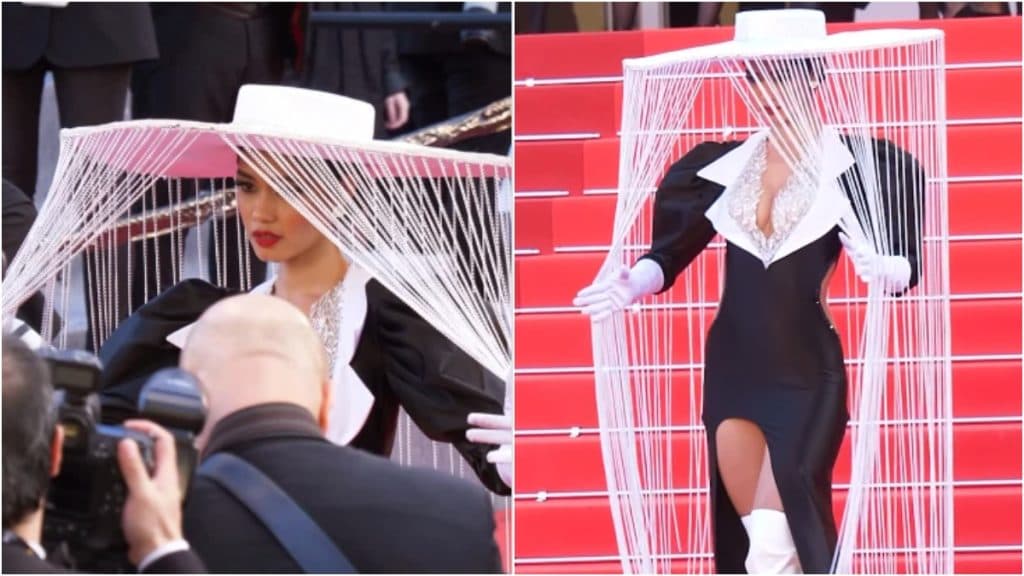 La salvadoreña Rakele Menjívar deslumbra en la alfombra roja de Cannes 2026