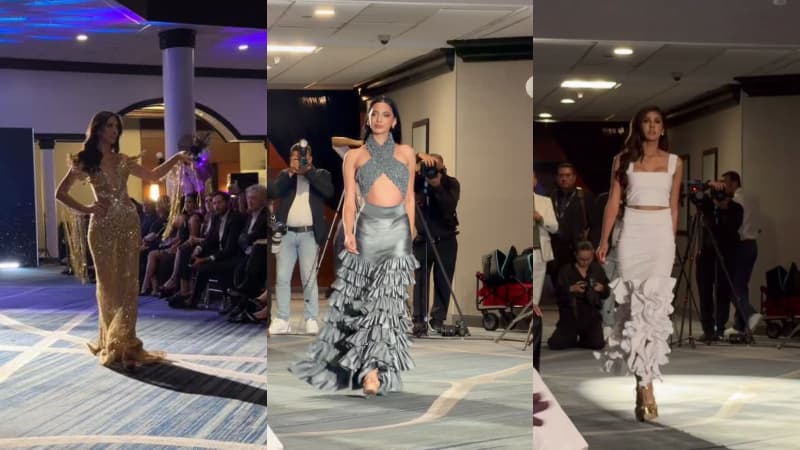 Tres Miss Universo El Salvador arrasan en pasarela de moda en Estados Unidos