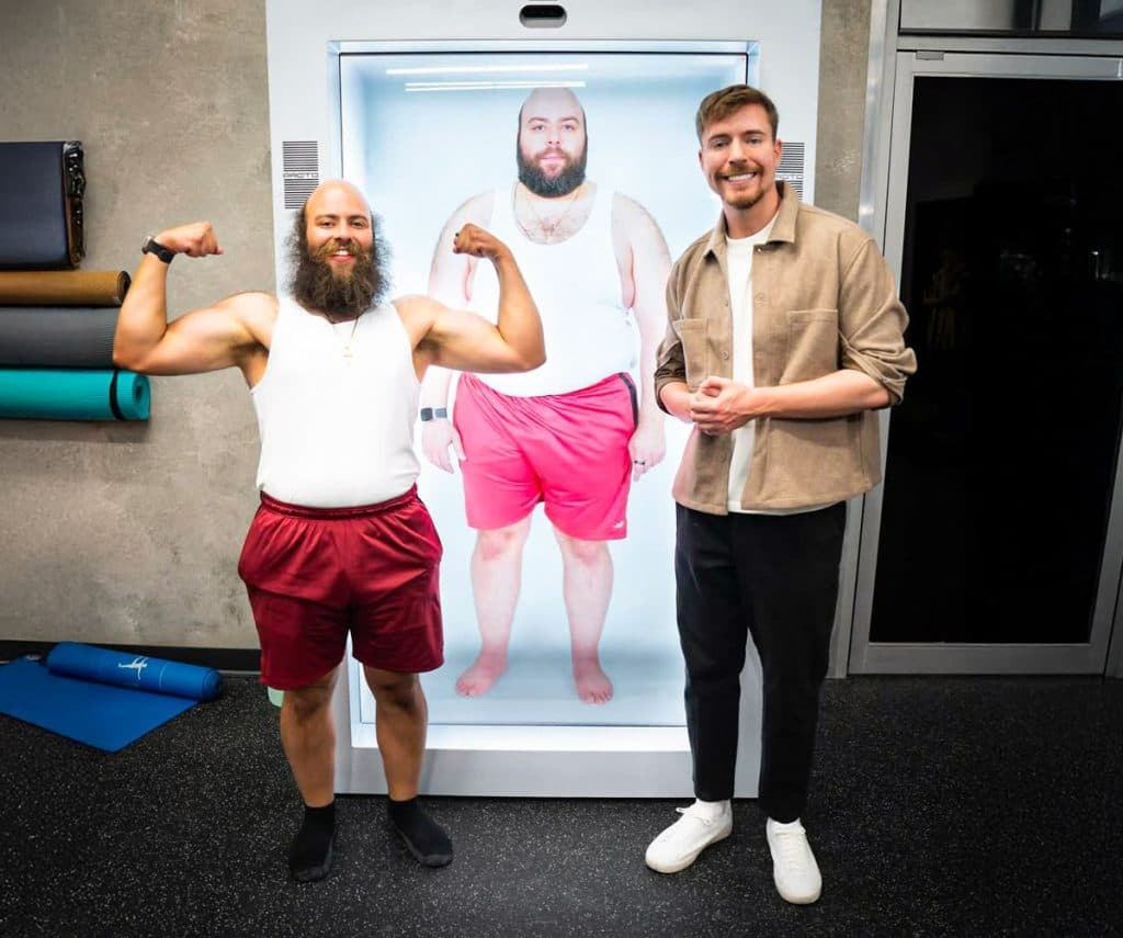 MrBeast premia con más de $400 mil a su amigo por perder 100 libras