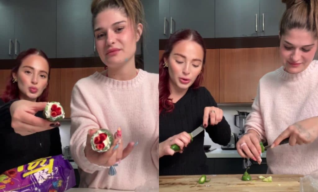 Nicolle Figueroa y Carolina Monclús cumplen reto de hacer y probar una receta picante