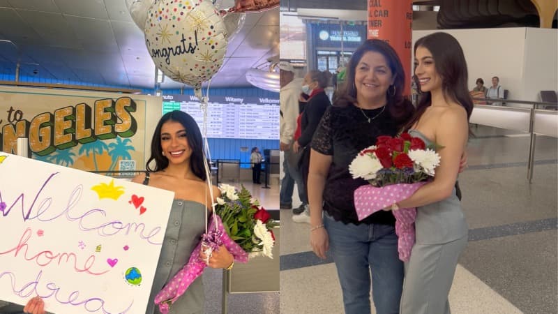 Andrea Aguilar regresa a Los Ángeles tras ser expulsada de Miss Universe Latina