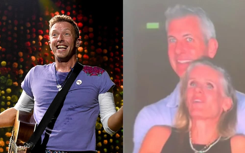 Exponen infidelidad en pleno concierto de Coldplay…Chris Martin los descubrió