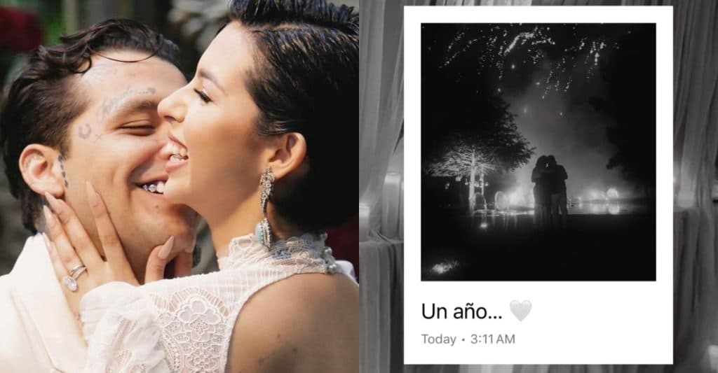 Christian Nodal y Ángela Aguilar celebran su primer aniversario de bodas pese al hate en redes