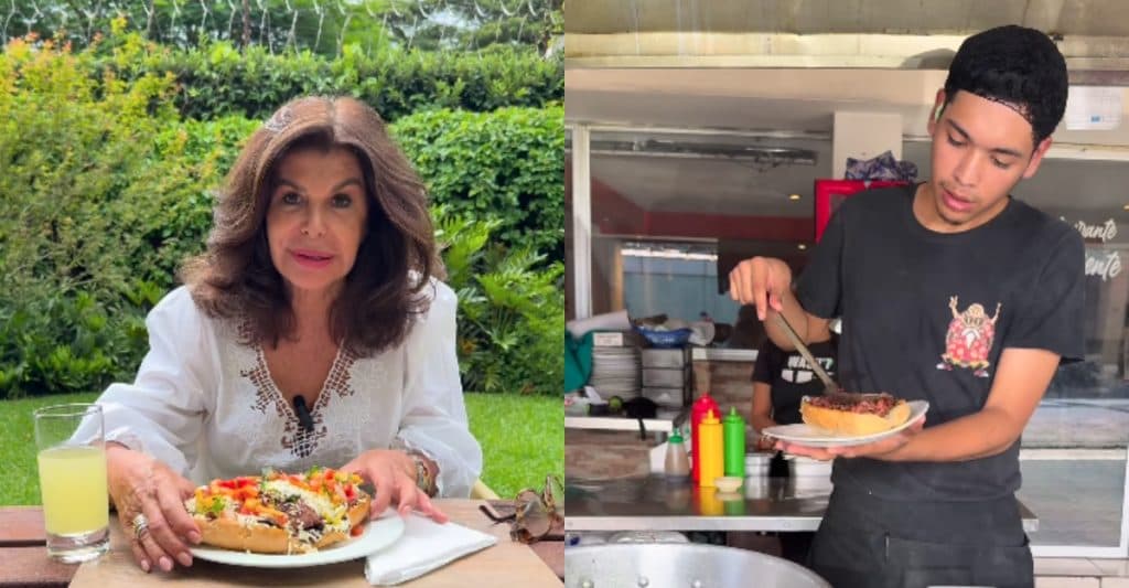 Olga Miranda prueba por primera vez los panes con ripio y queda impactada