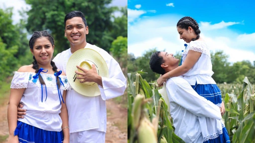Alfredo Larín y Yudith Vargas celebran la independencia con romántica sesión de fotos