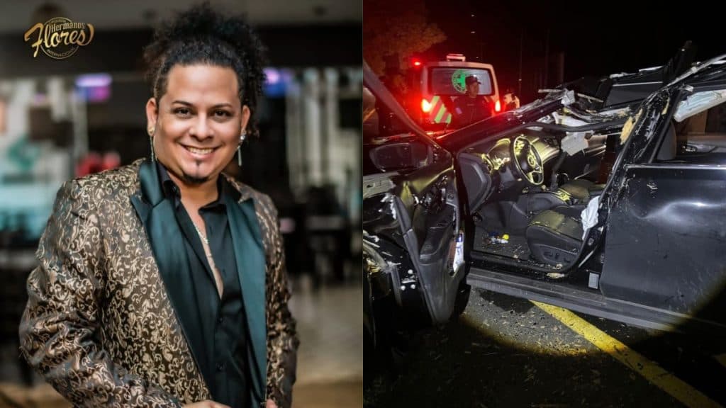 Vocalista de Los Hermanos Flores sufre fuerte accidente de tránsito