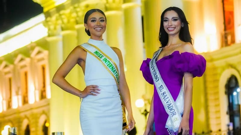Reinas salvadoreñas cautivan a fanáticos en el Centro Histórico de San Salvador