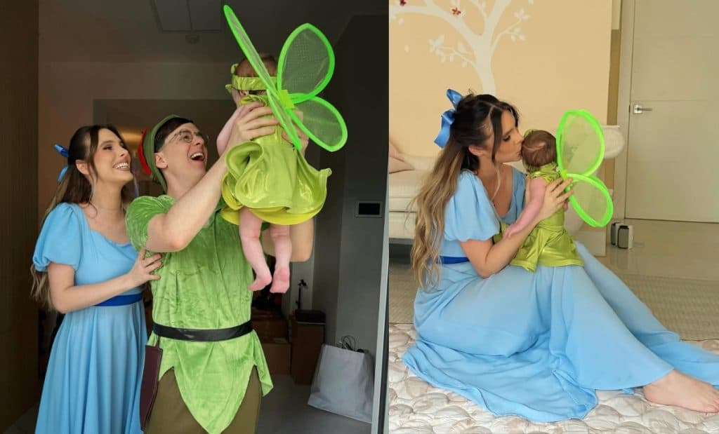 Lele Pons y Guaynaa se disfrazan de Wendy y Peter Pan con su pequeña campanita