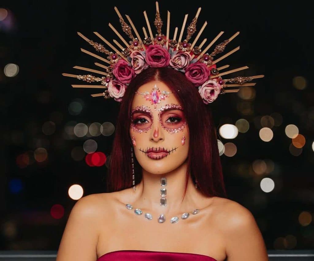 Nicolle Figueroa sorprende con su look de Catrina previo al Día de Muertos