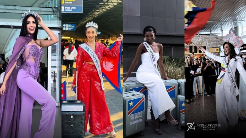 Candidatas de diversos países comenzaron a viajar rumbo a Miss Universo 2025