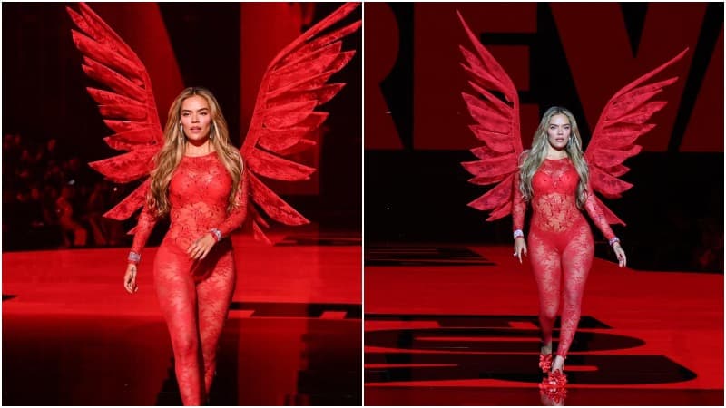 Así fue el debut de Karol G como «ángel» en el desfile de Victoria’s Secret