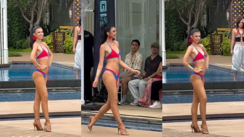 Salvadoreña arrasa en competencia de traje de baño en Miss Grand International