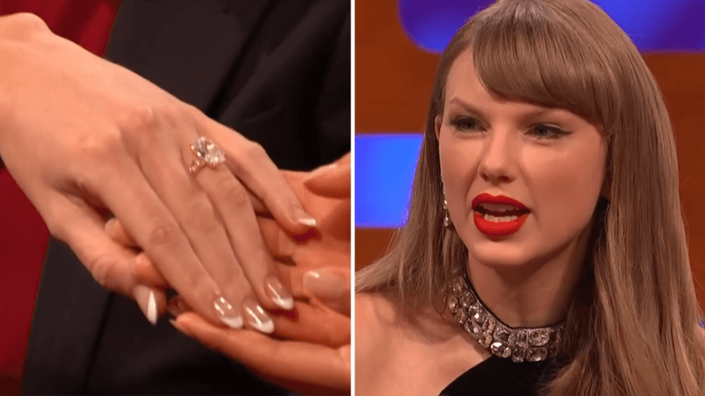 Taylor Swift muestra su anillo de compromiso y enloquece a sus fans