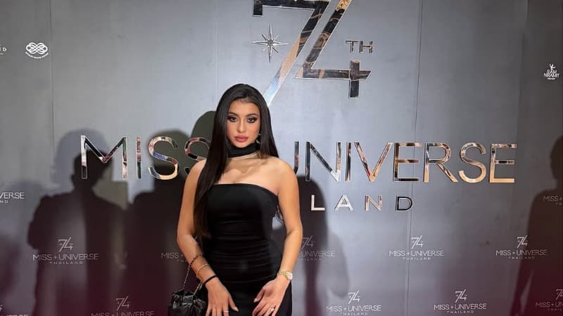 La salvadoreña Andrea Aguilar voló a Tailandia para apoyar a las latinas en Miss Universo 2025