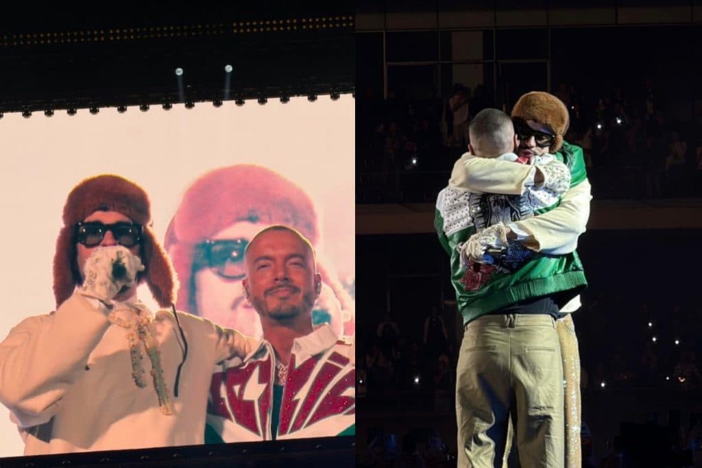 Bad Bunny y J Balvin sellan su reconciliación en vivo en un concierto en México