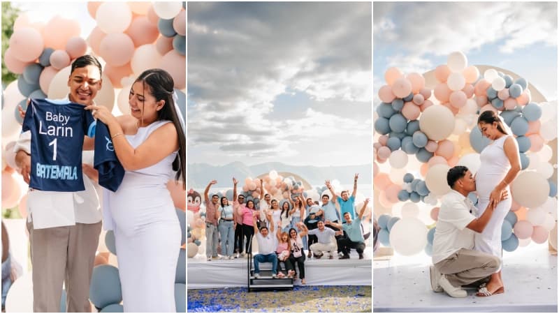 ¡Es un niño! Así celebraron Alfredo Larín y Yudith Vargas la revelación del sexo de su primer bebé