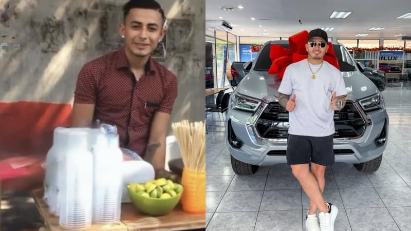El tiktoker salvadoreño «El Ricky» recuerda sus inicios con un emprendimiento de frutas