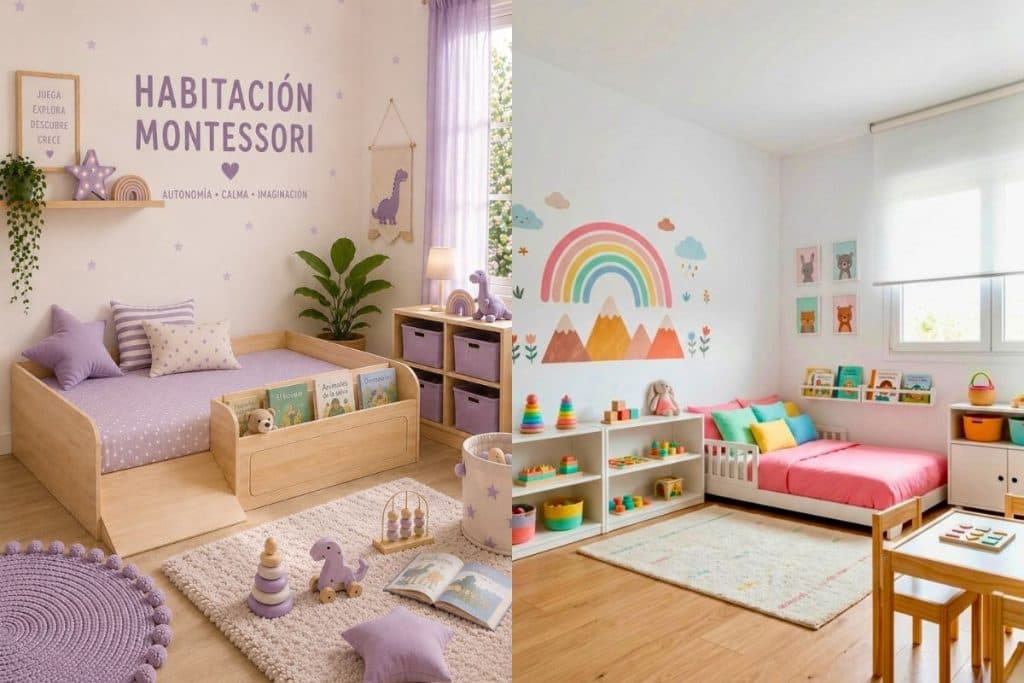 ¿Cómo hacer la habitación de tus niños con aprendizaje Montessori?