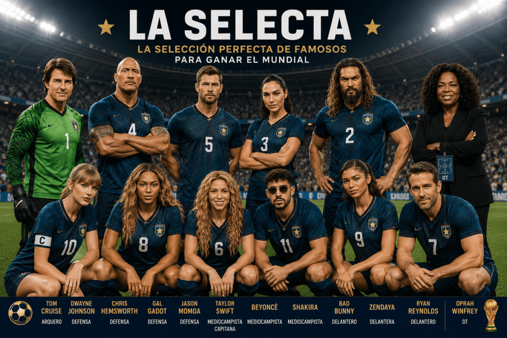 La IA revela cuál sería la selección perfecta de famosos para ganar un Mundial