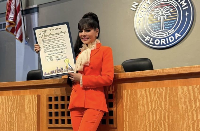  Rinden homenaje a Maribel Guardia en Miami y declaran un día en su honor