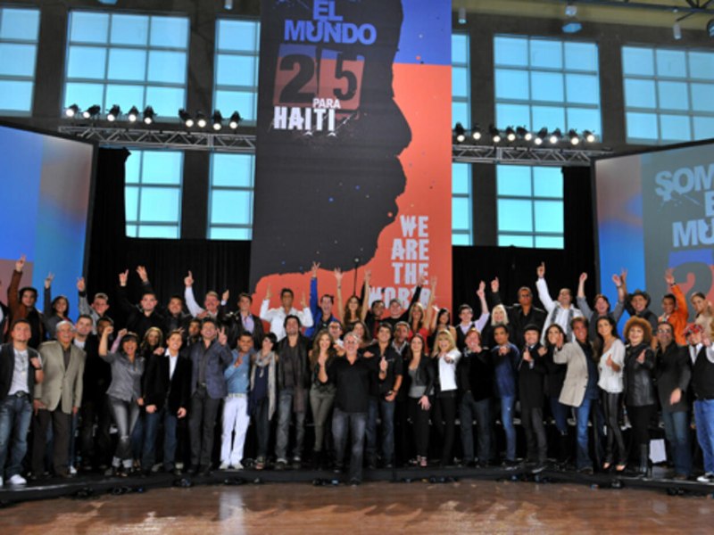 "Somos el mundo" en español, grabada en 2010.