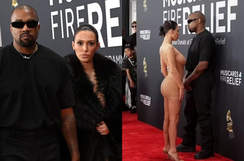  Kanye West y Bianca Censori: Escándalo en los Grammy con su atrevido look y aparición inesperada