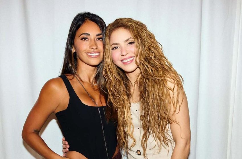  Antonela Roccuzzo se reencuentra con Shakira tras asistir a su concierto en Miami