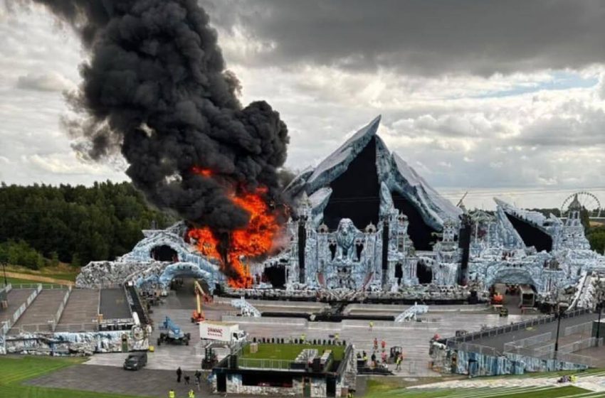  ¡Incendio consume escenario principal de Tomorrowland antes que inicien eventos!