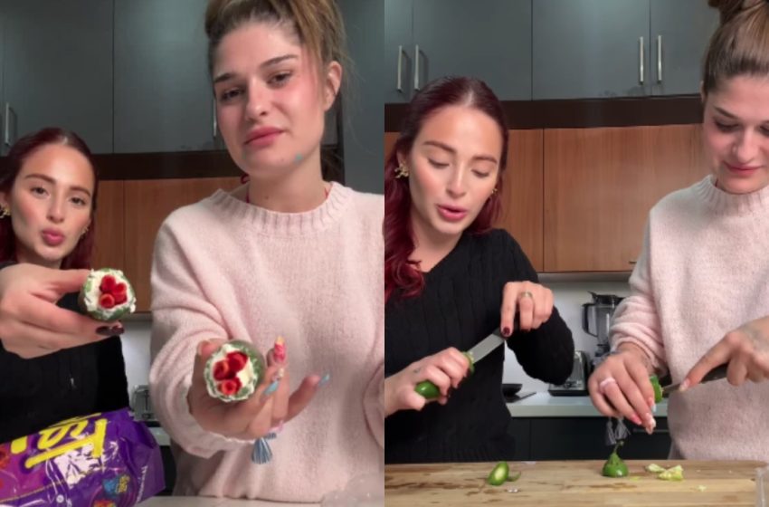  Nicolle Figueroa y Carolina Monclús cumplen reto de hacer y probar una receta picante
