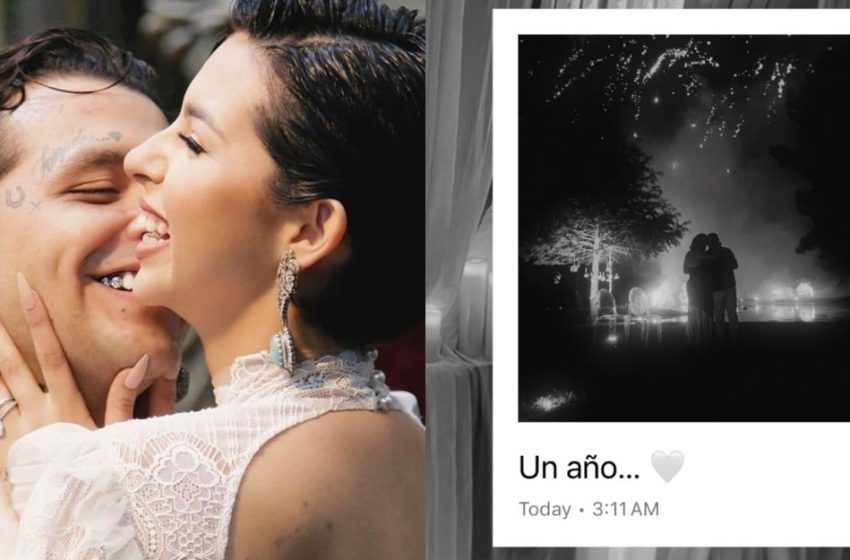  Christian Nodal y Ángela Aguilar celebran su primer aniversario de bodas pese al hate en redes