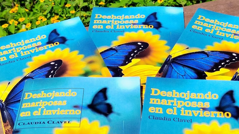 Escritora salvadoreña Claudia Clavel lanzará el libro "Deshojando mariposas en el invierno"