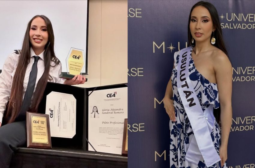  Gloria Sandoval, piloto comercial, busca la corona de Miss Universo El Salvador