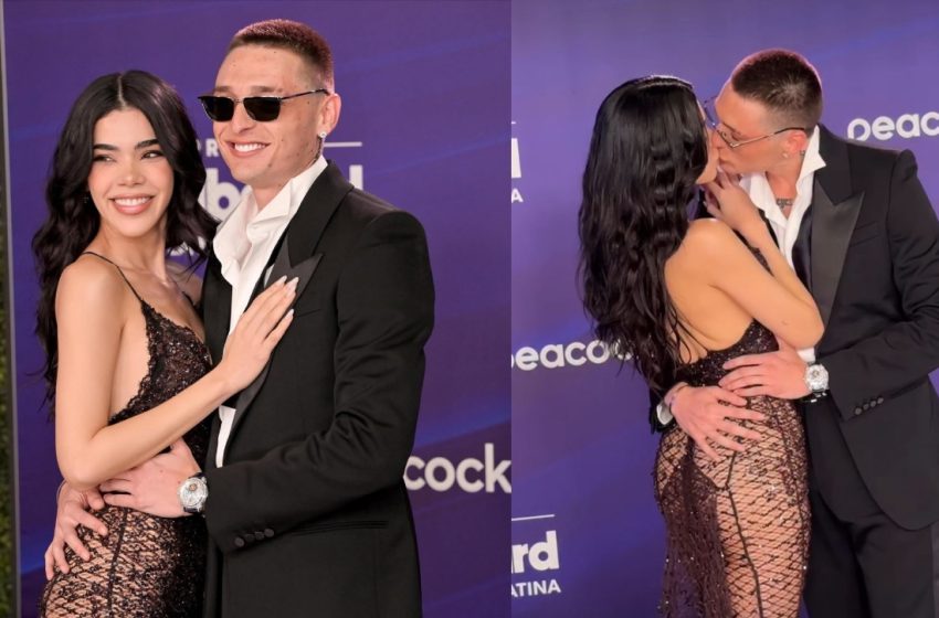  El amor de Peso Pluma y Kenia Os se roba el show en los Premios Billboard