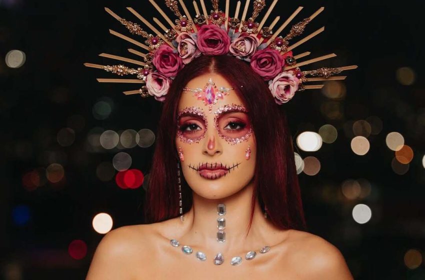 Nicolle Figueroa sorprende con su look de Catrina previo al Día de Muertos