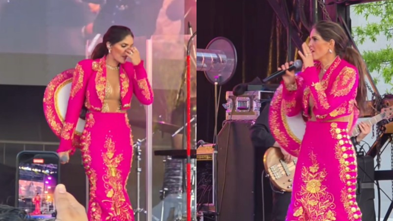 VIDEO: Ana Bárbara enfurece en pleno concierto tras fallas en el audio