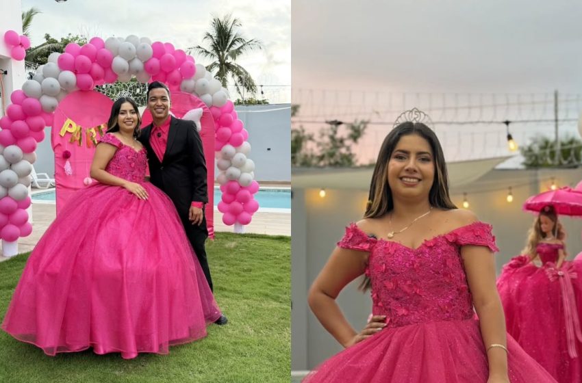 Así fue la original fiesta de cumpleaños de la esposa de Alfredo Larín: ¡con temática de quinceañera!