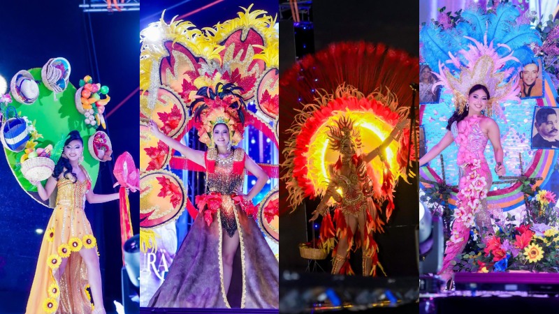 Así lucieron las aspirantes a reina del Carnaval de San Miguel en trajes típicos