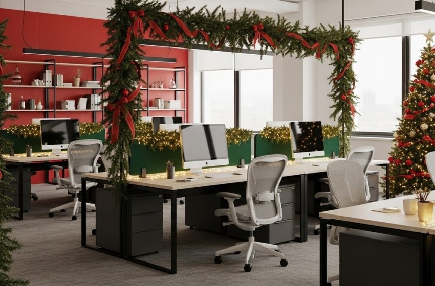  Las mejores ideas para decorar tu oficina con ambiente navideño