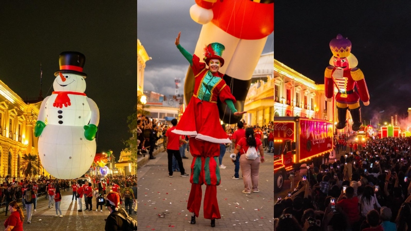 Miles de salvadoreños disfrutaron del Desfile de Globos Gigantes en el Centro Histórico