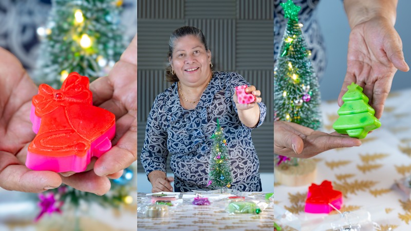 Conoce la historia de Zoila Hernández, la salvadoreña que elabora jabones inspirados en Navidad