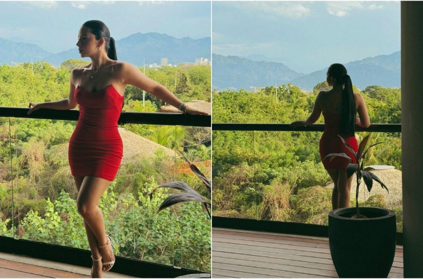  Ángela Aguilar enciende las redes con un ajustado vestido rojo y la reacción de Nodal se vuelve viral