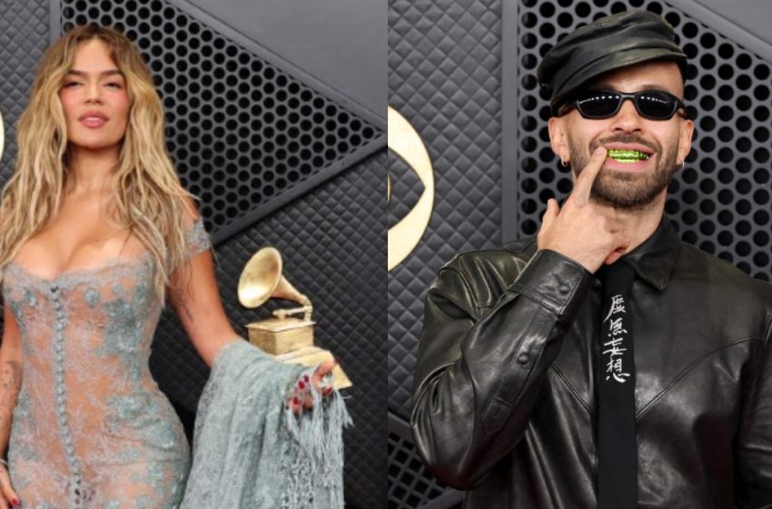  Karol G y Feid se ignoraron en los Grammy: ni una mirada, ni un saludo