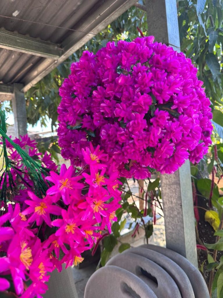 Flores papel encerado/ Foto Geraldine Benítez 