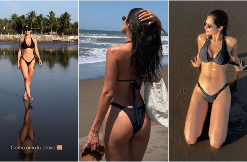  Sheynnis Palacios disfruta de las playas salvadoreñas